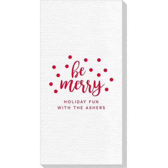 Confetti Dots Be Merry Deville Guest Towels